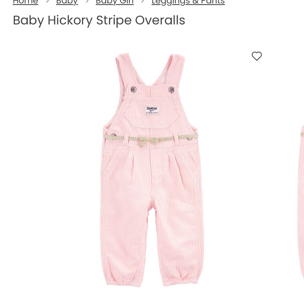 Oshkosh B’Gosh Hickory Striped Overalls